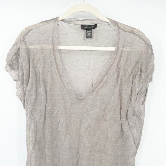 Christopher‎ Fischer Womens Beach Cover Up Sheer Linen Metal Blend Tunic Top M/L - Picture 3 of 9